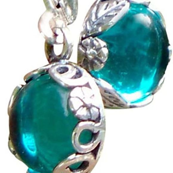 Recycled Vintage Mason Jar Sterling Silver Botanical Collection Earrings - Picture 2 of 4